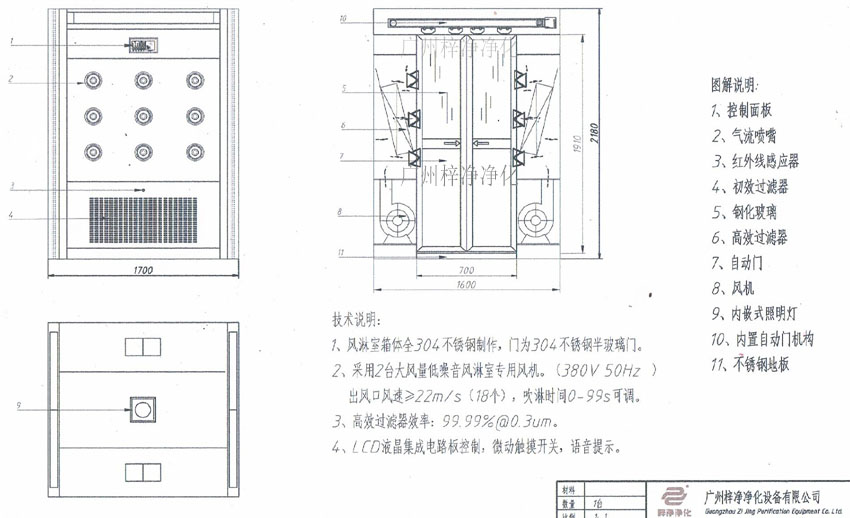 內(nèi)置自動平移門風(fēng)淋間方案圖